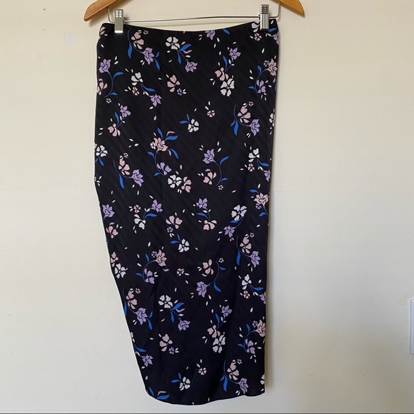 VERONICA BEARD INTERMIX HAZEL DRAPED FLORAL SKIRT - Picture 3 of 9